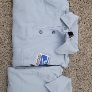 Usps or postal polo shirts (2) (medium will throw a free short sleeve button up)